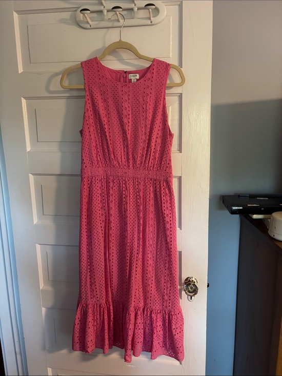 J. Crew Dresses & Skirts - Eyelet Midi Dress in Pink by J. Crew